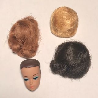 Vintage Barbie Fashion Queen Head 870 & Wig Wardrobe 871 (1960s) Near