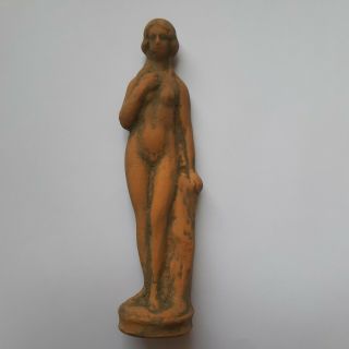 Classic Greco - Roman Venus Aphrodite Terracotta Statuette Figurine Fired Clay Art