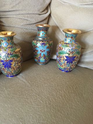 3 Chinese CloisonnÉ Vases (pr Plus One)
