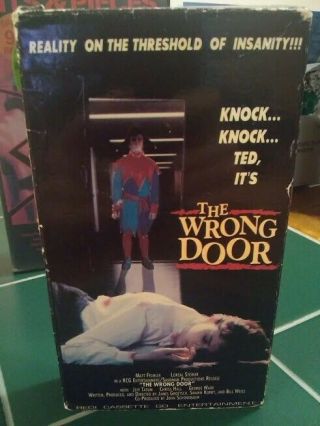 The Wrong Door Vhs Tape Muther Video Very Rare Horror Movie 1993 James Groetsch