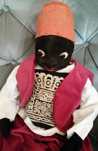 Rare 1900s Antique African Black Americana Mammy Doll Possibly German Moroccan 3
