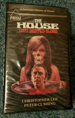 Vintage The House That Dripped Blood Rare Clamshell Vhs Box Horror Movie