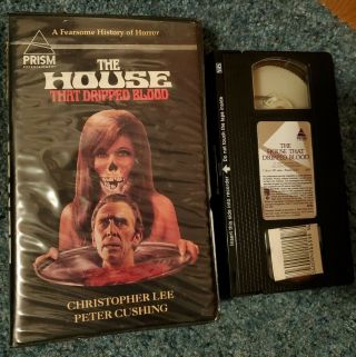 VINTAGE The House That Dripped Blood Rare Clamshell VHS Box Horror Movie 2