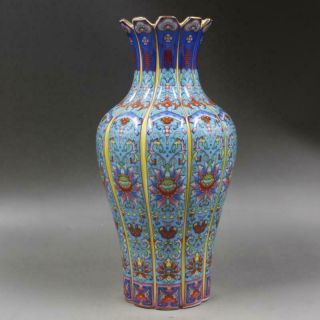 Chinese Ancient Antique Hand Make Enamel Vase Yongzheng Mark