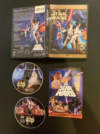 Star Wars Ep.  Iv A Hope (2 - Disc Dvd Set W/insert Rare Oop Theatrical Version