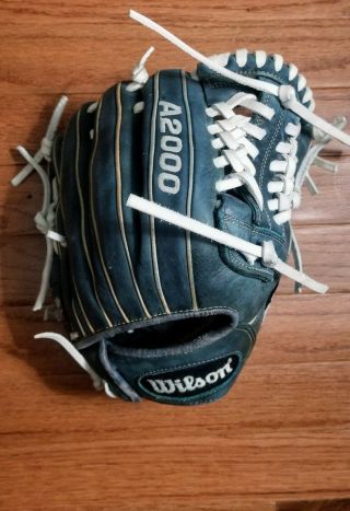 Wilson A2000 Pro - Stock sc - 1796 11.  25 Glove is PRISTINE Blue/White RARE Mitt 2