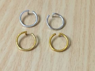 Barbie Basics Model Muse Doll Gold Silver Hoop Earrings Jewelry Accessory Rare