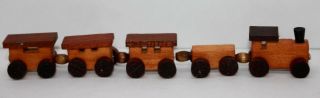 Vintage Wood Mini Toy Train Germany Dollhouse Christmas Fairy Garden Rare