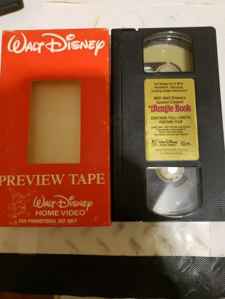 Disney The Jungle Book Preview Tape Walt Disney Demo Tape Extremely Rare Tape