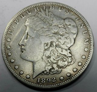 1892 - S $1 Morgan Silver Dollar Us Coin Low Mintage Semi Rare Coin