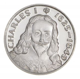 Rare King Charles I.  925 Sterling Silver - Round Limited Edition Series 407