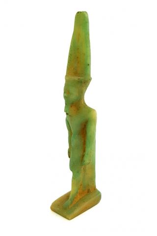 King Menes Statue Ancient Egyptian Antique Mena God Faience Small Sculpture Rare