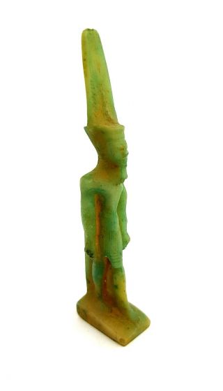King Menes Statue Ancient Egyptian Antique Mena God Faience Small Sculpture RARE 3
