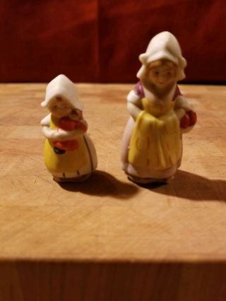 Tiny Miniature Antique Bisque Porcelain Girls Figurines Made In Germany