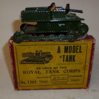 Britains Prewar Vintage Lead Rare Boxed Carden Loyd Tank Set 1203