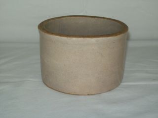 Antique Small Primitive Stoneware Pottery Crock Good Vintage