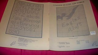 Rare 1985 J.  Brown - Set Of Military U.  S Air Force Stitchery Graphs Charts