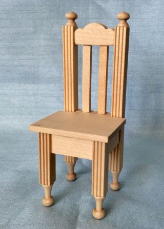 Vintage German Dora Kuhn Dollhouse Provincial Scandinavian Chair Wood
