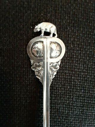 Antique Sterling Silver Souvenir Spoon Panama Pacific International Expo 1915