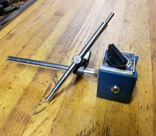Vintage Magnetic V Block Surface Gauge Indicator Holder ☆antique Machinist Tools