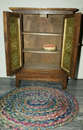 Dollhouse miniature artisan made vintage braided rug 4 5/8 