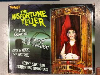 Rare Spirit Halloween Fortune Misfortune Teller Life Size Animatronic Prop