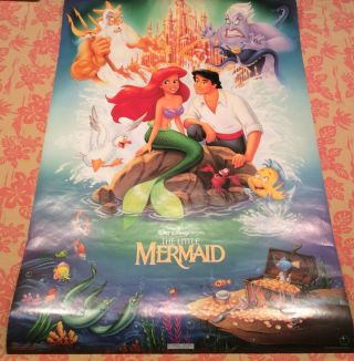 The Little Mermaid 1668 Banned Poster 34.  5x23 Rare Walt Disney R1668