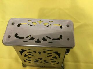 EDISON Electric HOTPOINT Antique Toaster Cat.  No 157T23 Chrome Drop - side No Cord 2