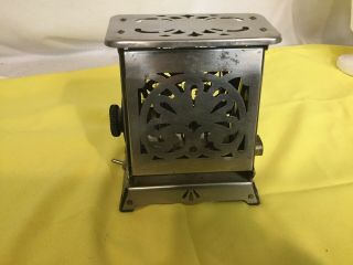 EDISON Electric HOTPOINT Antique Toaster Cat.  No 157T23 Chrome Drop - side No Cord 3