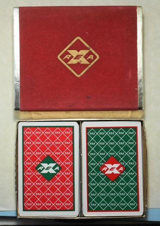 Rare Rea (railway Express Agency) Playing Cards 2 Full Decks Playing Cards &box