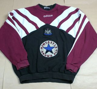 Newcastle United 1995 1996 Training Shirt Ultra Rare Adidas Jumper (l)