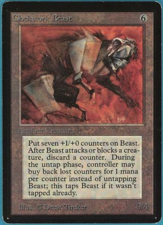 Clockwork Beast Beta Pld - Sp Artifact Rare Magic Mtg Card (id 84740) Abugames