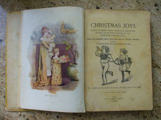 Antique Christmas Book Santa Claus Big Picture and Story Book W.  B.  Conkey 1899 2