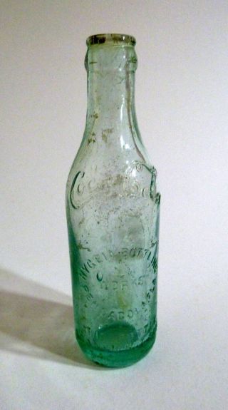 Rare Vintage Aqua Straight Sided Coke Bottle From Pensacola,  Fla.