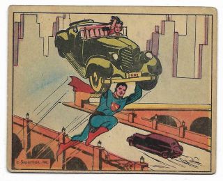 1940 Superman Gum Trading Card Gum Inc.  5 Vintage Rare Authentic Nostalgia Dc