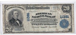 $20 1902 Pb American National Portsmouth Virginia Va " Rare " ( (only 16 On Census))