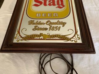 VIntage Stag Beer Lighted Sign RARE 3