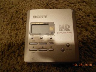 Sony Mz - R55 Md Walkman Silver Minidisc Player Recorder Very Rare