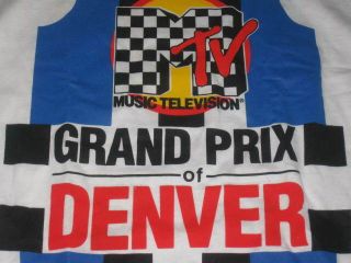 Mtv / Music Television Grand Prix Of Denver Promo T - Shirt 1990 Rare