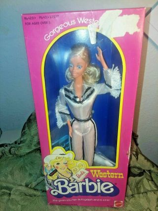 Vintage Western Barbie Doll 1757 Dated1980