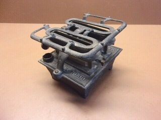 Vtg 1895 Cleveland Foundry Co.  Dual Burner Sad Iron Heater