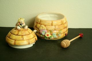Vintage Muffy Vanderbear VDBeekeeping NABCO Taste O ' Honey Pot Jar Family Size 2