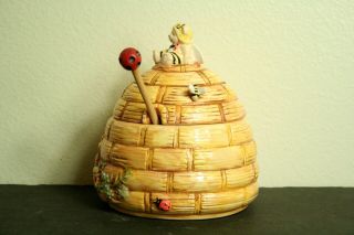 Vintage Muffy Vanderbear VDBeekeeping NABCO Taste O ' Honey Pot Jar Family Size 3