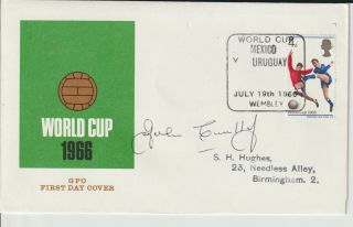 " 1966 World Cup " Envelope - Signed - John Connelly - Rare