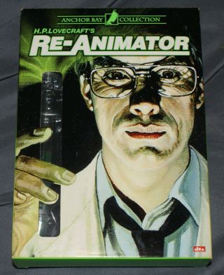 Re - Animator (dvd,  2007,  2 - Disc) Rare Oop Horror Complete W/ Highlighter Syringe