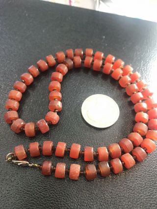 String Ancient Roman Carnelian,  Agate,  Red Jasper Beads Romans VERY RARE TOP 2