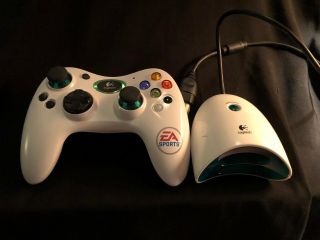 Logitech Xbox Wireless Controller Rare White Ea Sports See Pictures