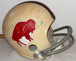 VINTAGE 1970 ' s Rawlings BNFL Football helmet York Buffalo Bills Old Logo 3