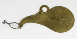 Antique J.  Cooke & Sons London Handheld Brass Postal Scale