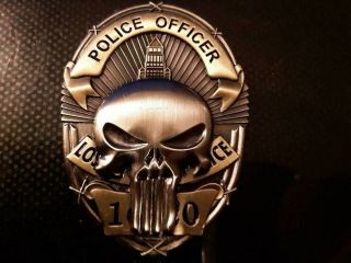 Rare 3d Los Angeles Police Department Lapd Punisher 2 Tone Challenge Coin Last 1
